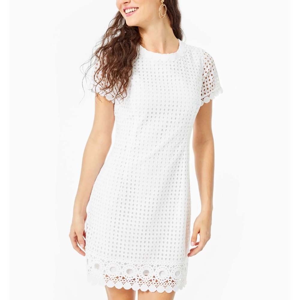 NWT Lilly Pulitzer White Jennifer Shift Dress Size 8